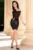 Rochie de ocazie scurta neagra Emira din paiete