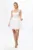 Rochie de ocazie tip baby doll cu detalii 3D Mariandra Alba
