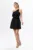 Rochie de ocazie tip baby doll cu floare 3D Lisiana Neagra