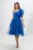 Rochie de ocazie tip baby doll cu model one shoulder Kissa Albastra