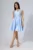 Rochie de ocazie tip baby doll din tafta satinata Ligia Bleu