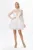 Rochie de ocazie tip baby doll din tull cu model floral Coramia Alba
