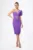Rochie de ocazie tip one shoulder accesorizata cu strass-uri Vista Mov