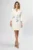 Rochie de ocazie tip sacou cu strass-uri Rivka Ecru