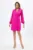 Rochie de ocazie tip sacou cu strass-uri si maneci din voal Elmira Fucsia