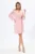Rochie de ocazie tip sacou cu strass-uri si maneci din voal Elmira Rose