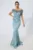 Rochie de ocazie tip sirena din satin cu broderie Absolute Vernil