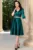 Rochie de ocazie verde Constance midi in clos