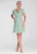 Rochie de petrecere –  menta – tul – decolteu plic – maneci scurte –