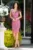Rochie de seara Amelly eleganta rose cu flori 3D si broderie