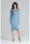 Rochie de seara K477 – eleganta – midi – albastru – viscoza