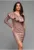 Rochie de seara Midi LA-OM-DLR050 – Bej