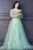 Rochie de seara Patrizia mint din tulle cu sclipici si margele