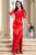 Rochie de seara Sophia rosie din tafta cu bust din paiete