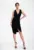 Rochie de seara asimetrica M858 – cu volane – neagra – poliester-elastan