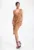 Rochie de seara – asimetrica – volane – bej – poliester