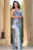 Rochie de seara bleu Jasmina din paiete cu fulgi