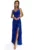 Rochie de seara dama Chiara albastru colt