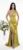 Rochie de seara din tafta de culoare fistic prevazuta cu broderie la bust
