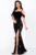 Rochie de seara eleganta neagra Casiana cu model floral din margele