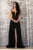 Rochie de seara lunga Yennifer neagra cu crapatura pe picior