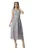 Rochie de seara lunga din dantela – gri – fara maneci – cu decolteu elegant – captusita – poliester