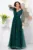Rochie de seara lunga eleganta verde Esmeralda cu glitter