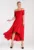 Rochie de seara lunga – rochie maxi – rosu – poliester-elastan