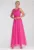 Rochie de seara maxi – fara maneci – plasa – fuchsia –