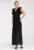Rochie de seara maxi – neagra – cu volane – poliester –