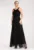 Rochie de seara maxi – neagra – din poliester si elastan –