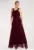 Rochie de seara maxi – rosu – poliester-elastan –