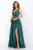 Rochie de soacra lunga Camila din tafta verde