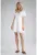 Rochie mini – decolteu in V – alb – bumbac –