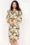 Rochie de vara conica galbena cu imprimeu floral