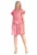 Rochie de vara – cu volane – roz – bumbac/elastan –