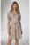 Rochie de vara – descheiata – bej – maneca scurta – viscoza