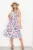 Rochie de vara in clos cu volanas si imprimeu floral colorat