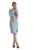 Rochie de zi 5902194382038 – Viscoza/Poliester – Maneci 3/4 – Albastru –