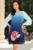 Rochie de zi albastra din voal Serenity