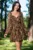 Rochie de zi din voal in clos cu imprimeu leopard