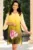 Rochie de zi galbena din voal Serenity