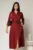 Rochie de zi midi bordo tip camasa cu cordon in talie