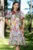 Rochie de zi midi cu maneci gogosar si imprimeu floral