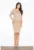 Rochie decolteu barca – bej – eleganta – bumbac