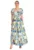 Rochie decolteu patrat – maneci bufante – albastra – bumbac/elastan –