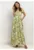 Rochie din amestec de in cu buzunare