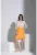 Rochie din amestec de in cu design colorblock