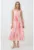 Rochie din amestec de in cu model abstract