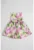 Rochie din amestec de in cu model floral si cordon in talie